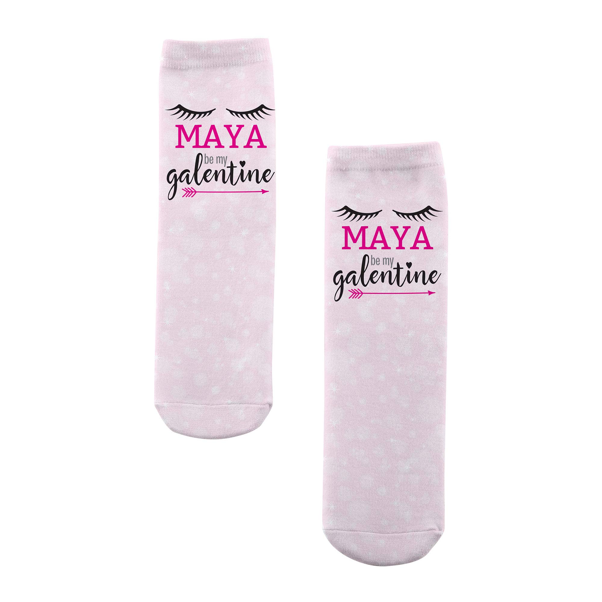 Personalized Be My Galentine Socks for Women - Custom Best Friend Gifts - Valentine's Day, Galentine's Day & Friendship Celebrations