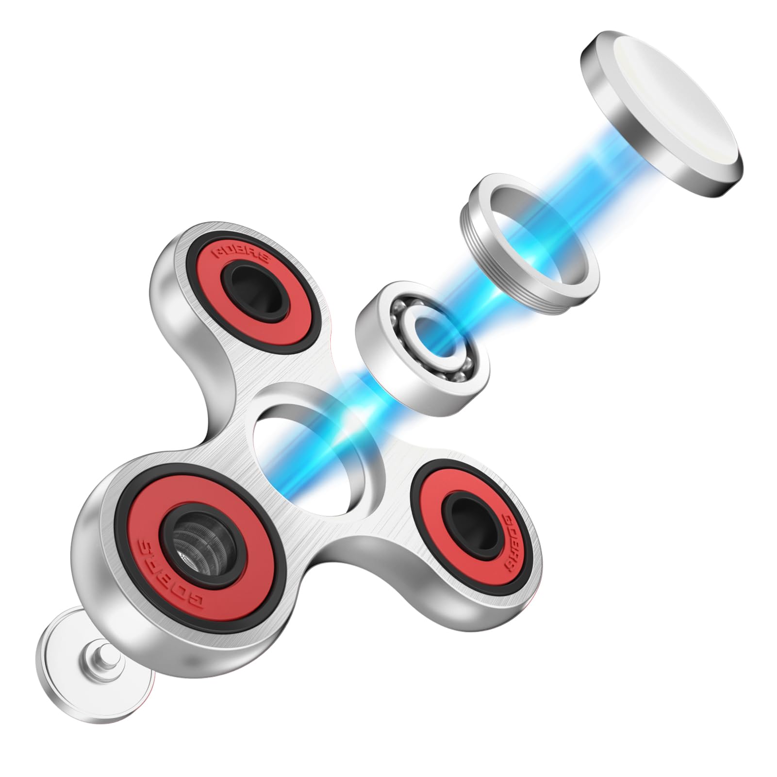 ATESSON Premium Metal Fidget Spinner Toy - High-Speed Durable Bearing for Stress Relief, ADHD & Anxiety Focus - Fun EDC Hand Spinner for Kids & Adults - Perfect for Office, School & Travel Use