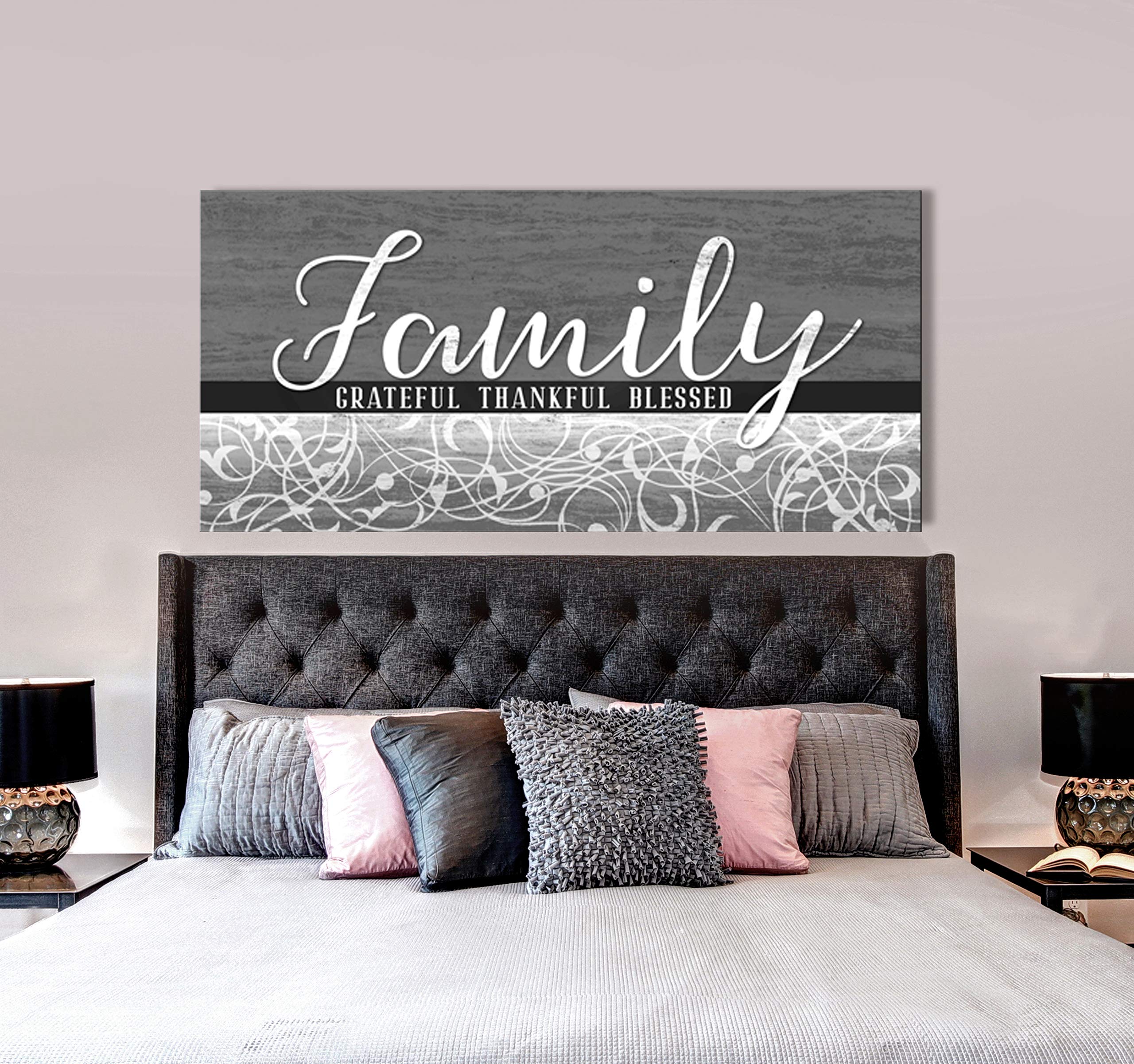 Farmhouse Family Wall Art - Large Canvas Decor for Living Room