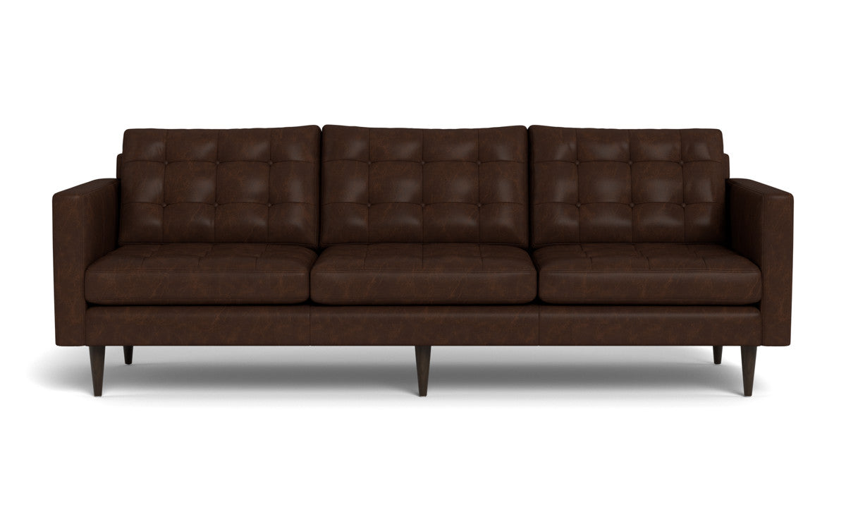 Premium Wallace 98 Genuine Leather Estate Sofa - Luxurious Living Room Centerpiece for Modern Homes & Upscale Offices