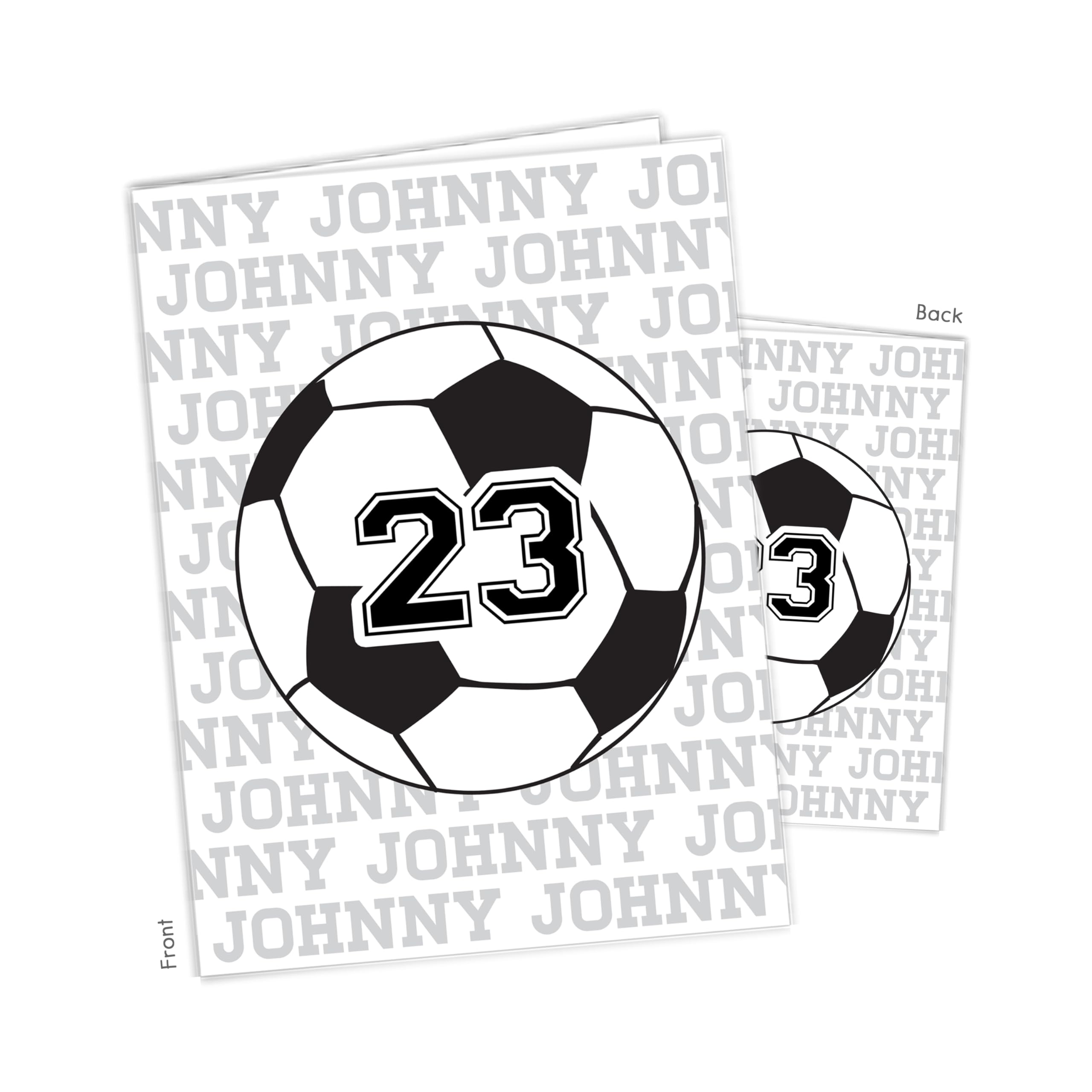 Custom Personalized Soccer Ball Sports Pocket Folder - Back to School Supplies for Kids, Teacher Office Gift, Birthday Present for Girls - Perfect for School Organization, Sports Enthusiasts & Gift Giving
