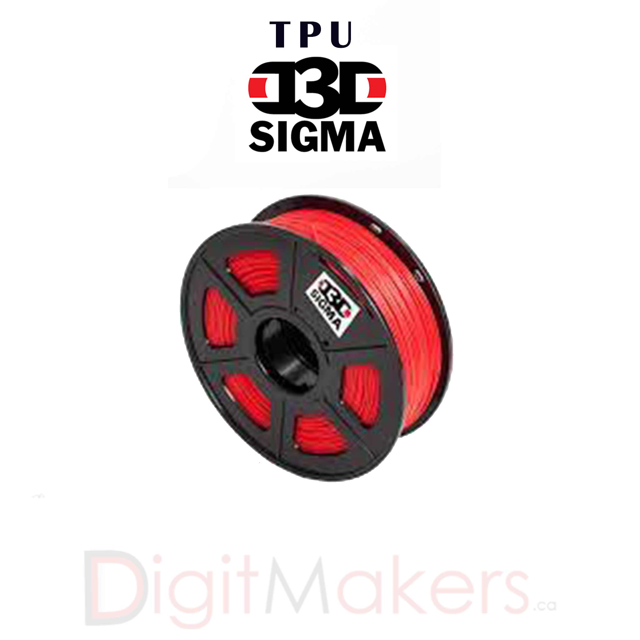 D3D Sigma TPU Flexible Filament 1.75mm 500g Spool - 5 Vibrant Colors for 3D Printing, Cosplay, Phone Cases & DIY Projects