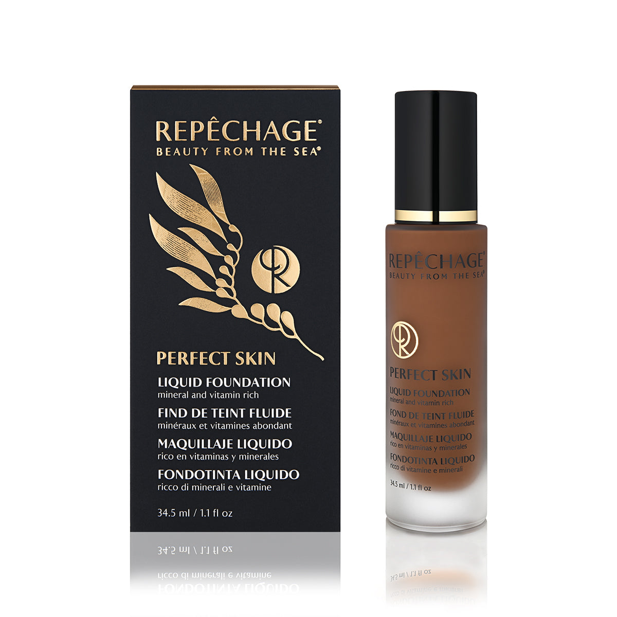 Perfect Skin Liquid Foundation - Deep Tone (PS14) | Full Coverage, Long-Lasting Makeup for Dark Skin Tones | Ideal for Daily Wear, Special Occasions & Photography