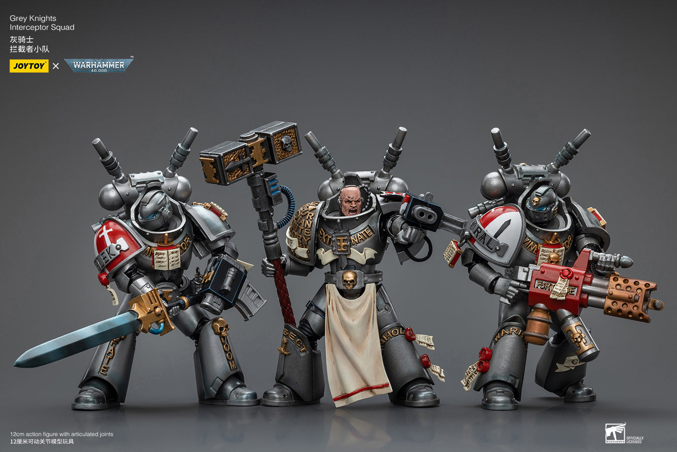 JOYTOY 1/18 Scale Warhammer 40K Grey Knights Interceptor Squad Action Figure - Collectible Miniature for Tabletop Gaming & Display