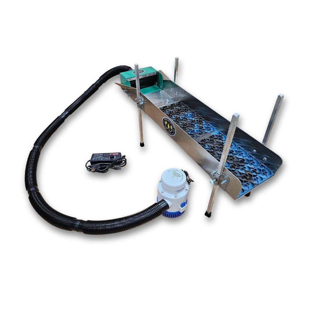 8X35 Power Sluice Box Kit with 18 Leg Kit - Gold Prospecting Equipment for River & Stream Mining - Perfect for Outdoor Adventures & Treasure Hunting