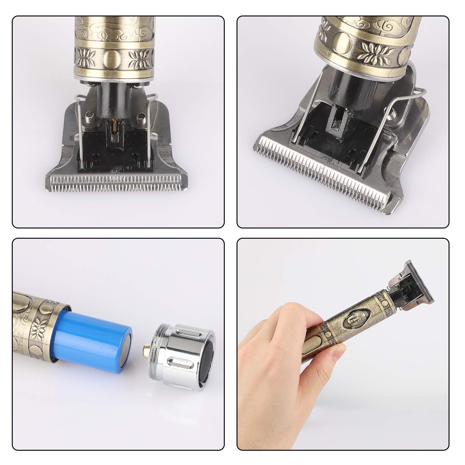 Professional Buddha Style Hair Trimmer for Men - Adjustable Blade Clipper & Shaver with Retro Oil Head for Precise Close Cutting OPS722 | Perfect for Home Grooming, Barber Shops & Travel