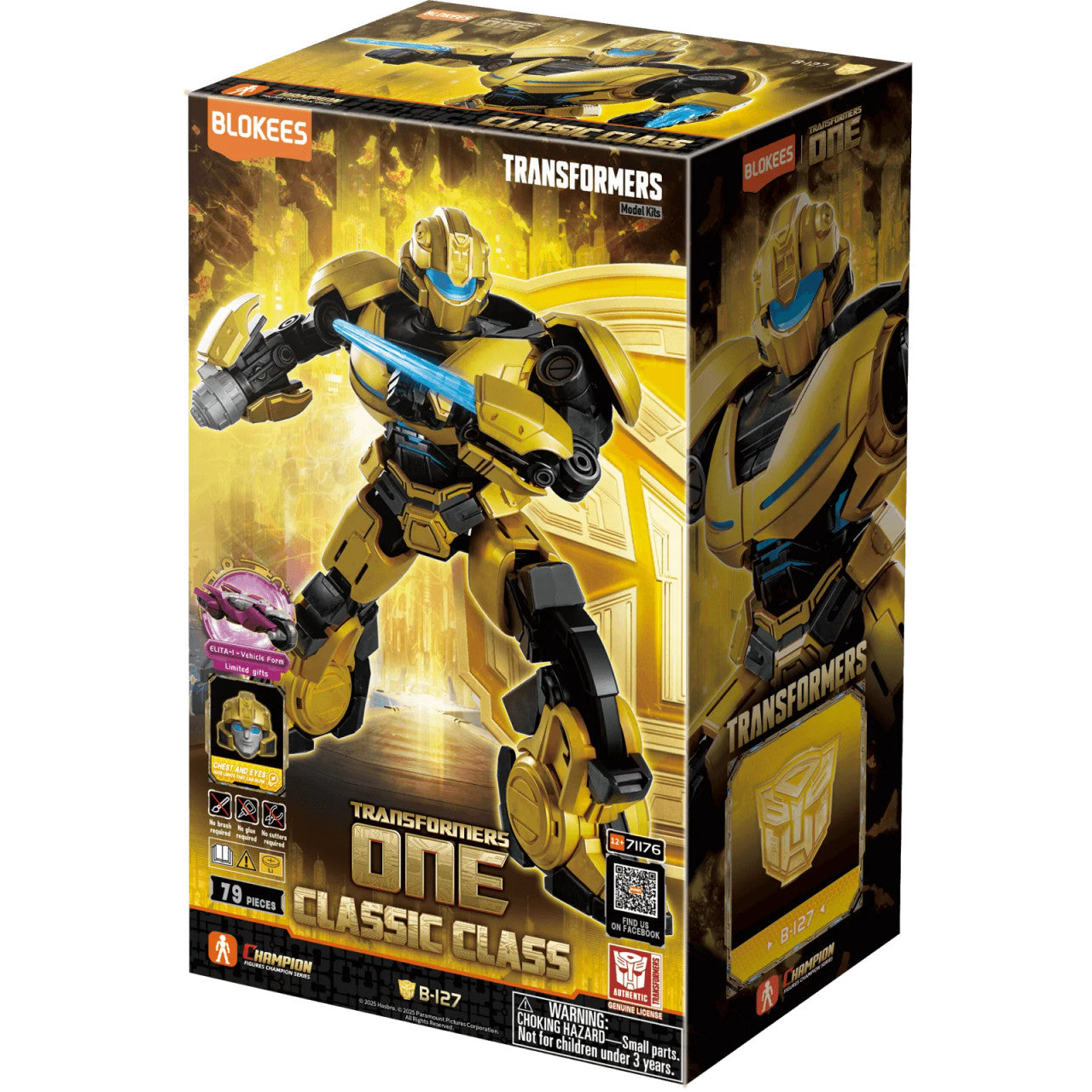 Blokees Transformers Classic Class #15 Bumblebee (Transformers One) Model Kit - Buildable Action Figure Toy for Kids & Collectors - Perfect for Display, Play, and Gifts