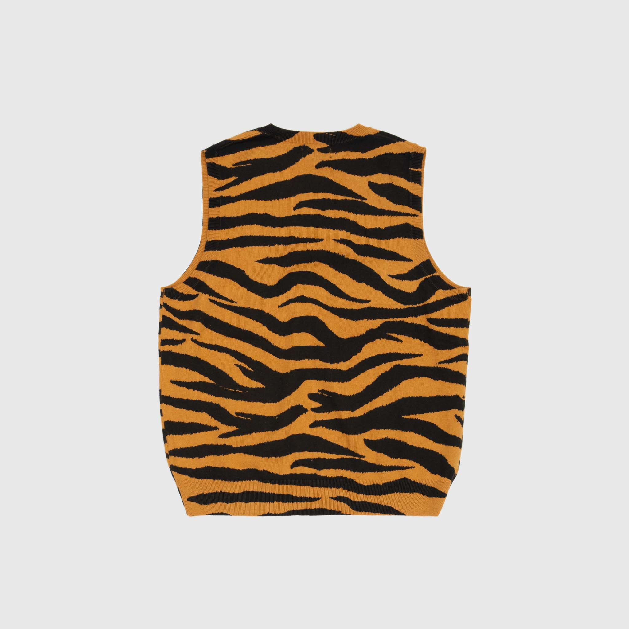 Tiger Printed Sweater Vest for Men & Women - Stylish Knit Cardigan for Casual Wear, Office & Outdoor Activities