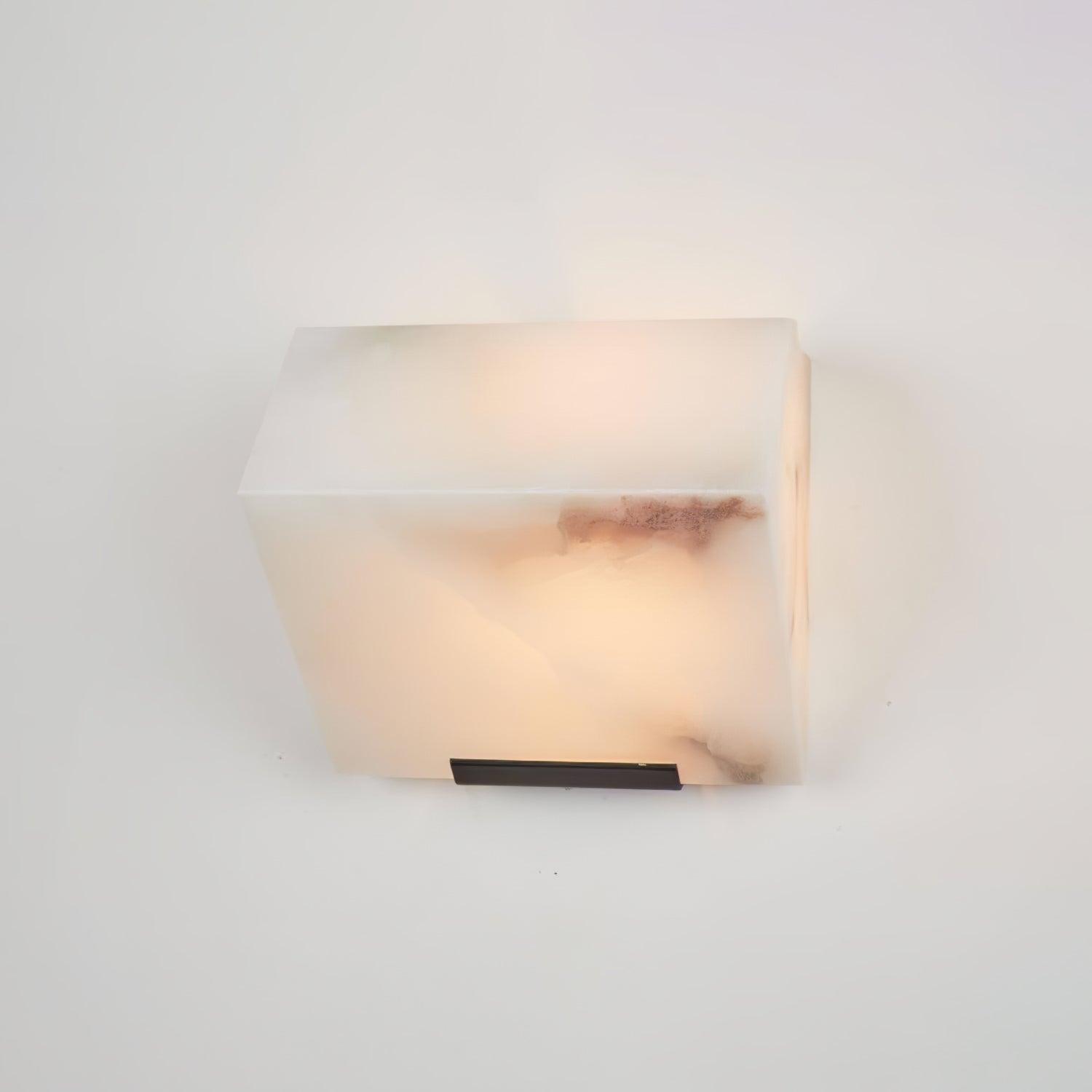 Alabaster Staircase Plug-in Wall Lamp - Modern Plug-in Sconce Lighting for Hallway, Bedroom & Stairwell Decor