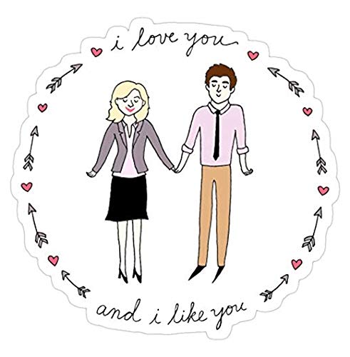 Leslie & Ben Parks and Rec Decal Sticker - Premium Vinyl Sticker for Cars, Trucks, Laptops, Phones & Walls - Waterproof & Durable - Perfect for Fans, Office Decor, and Personalizing Vehicles