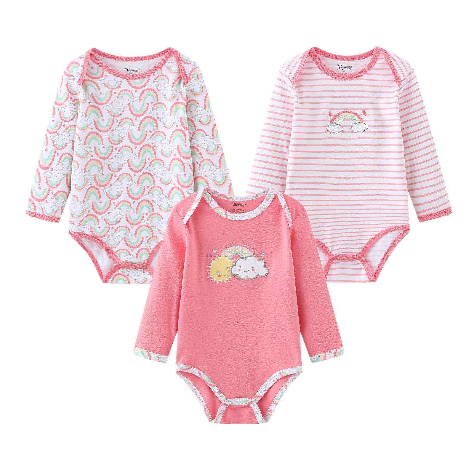 Premium Unisex Baby Long-Sleeve Bodysuits - Soft Cotton Onesies for Newborns & Infants (0-24 Months) - Perfect for Playtime, Daycare & Family Photos