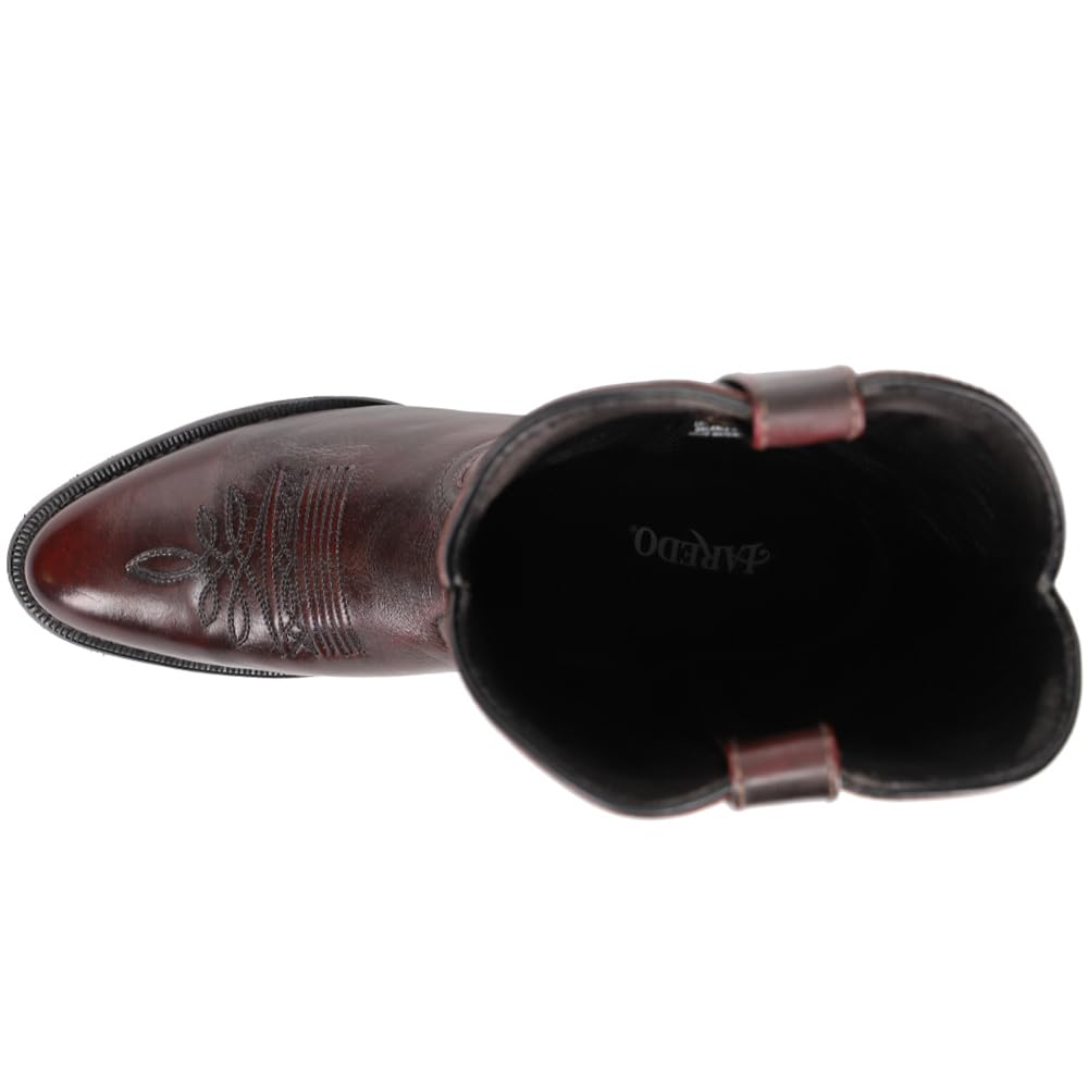 Laredo Men's Western Boots - Black Cherry Cowboy Boots for Men Size 13 | Durable Leather Riding Boots for Country, Rodeo & Casual Wear