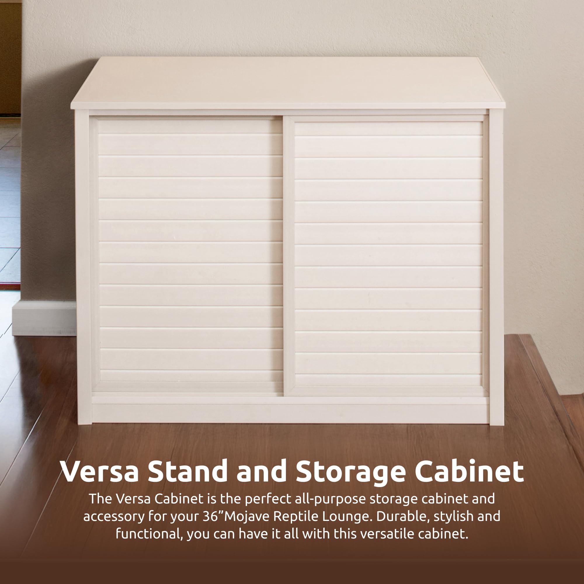 New Age Pet ECOFLEX Versa Stand 36-Inch Pet Storage Cabinet | Durable Wood Plastic Composite | Non-Toxic Pet Food & Toy Organizer | Perfect for Bedding, Treats & Accessories Storage | 10-Year Warranty | Ideal for Living Rooms, Pet Rooms & Garages
