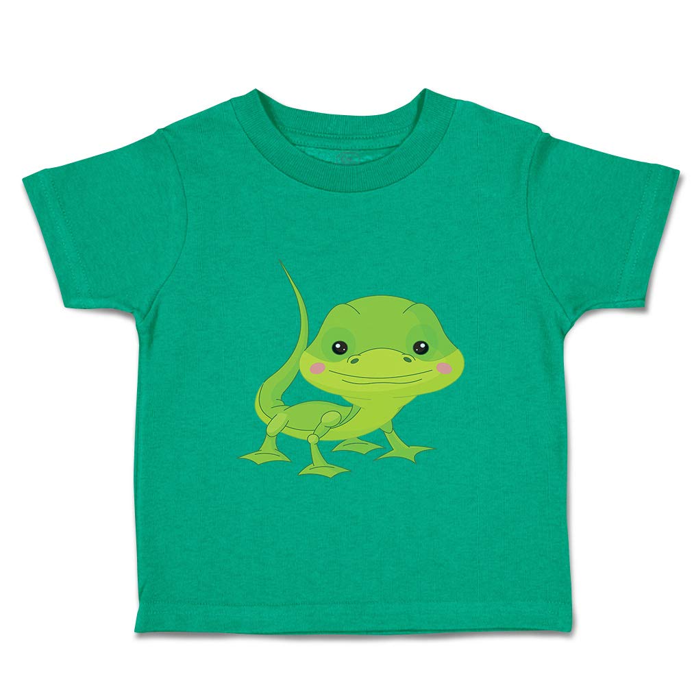 Toddler Lizard Cotton T-Shirt for Boys & Girls - Fun Cartoon Tee for Playtime