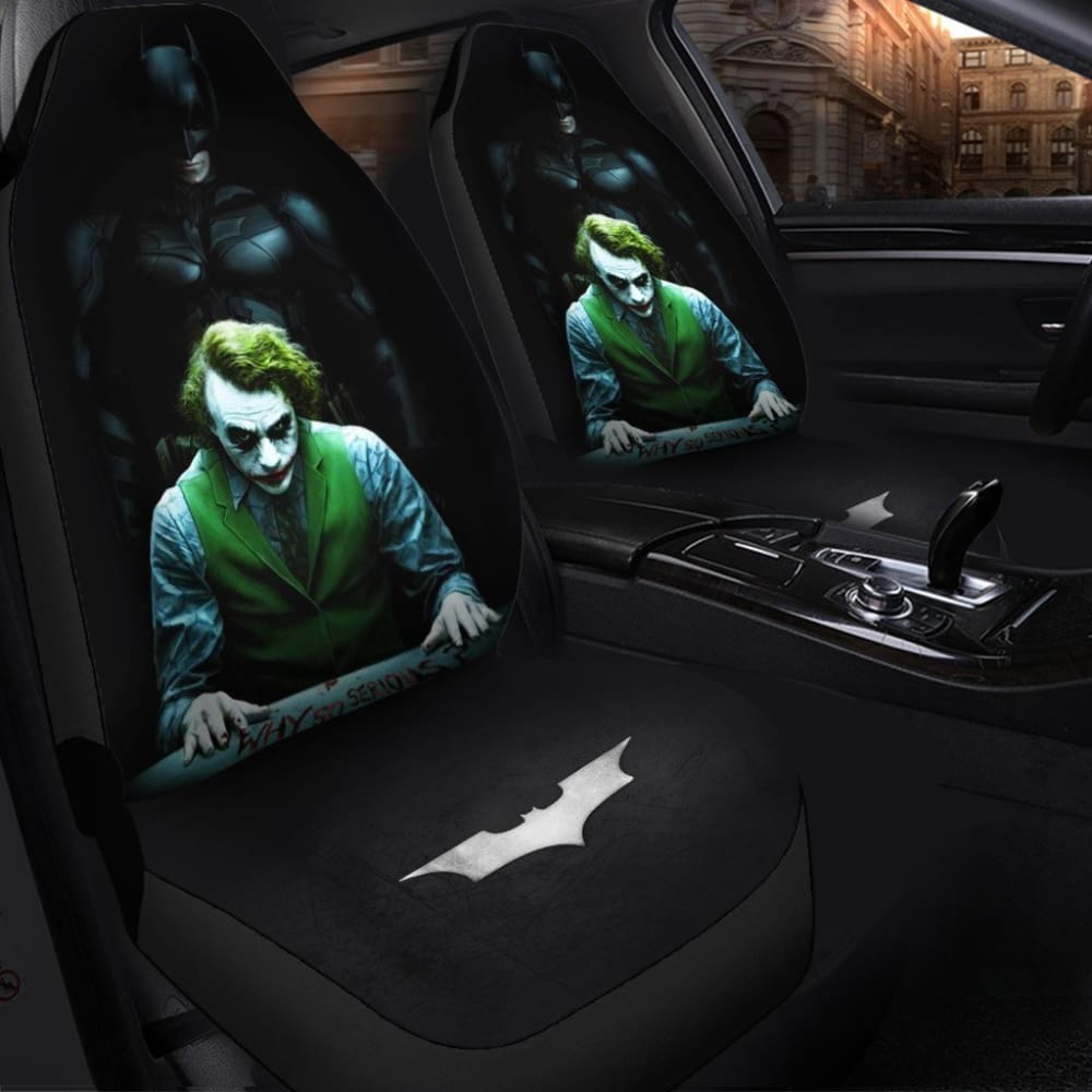 Batman vs Joker The Dark Knight Car Seat Covers - Premium DC Comics Superhero Design for Sedans, SUVs & Trucks - Perfect for Movie Fans & Comic Book Collectors