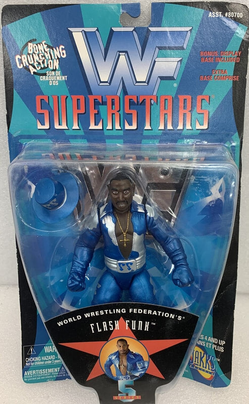 1997 WWF Jakks Pacific Superstars Series 5 Flash Funk Wrestling Action Figure - Collectible Vintage Toy for WWF Fans & Wrestling Memorabilia Collectors (Perfect for Display, Gifts, and Nostalgic Play)