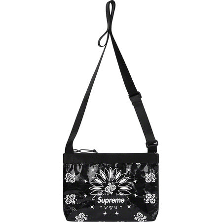 Supreme Bandana Tarp Side Bag Black - Stylish Crossbody Bag for Men & Women - Perfect for Travel, Concerts, and Everyday Use