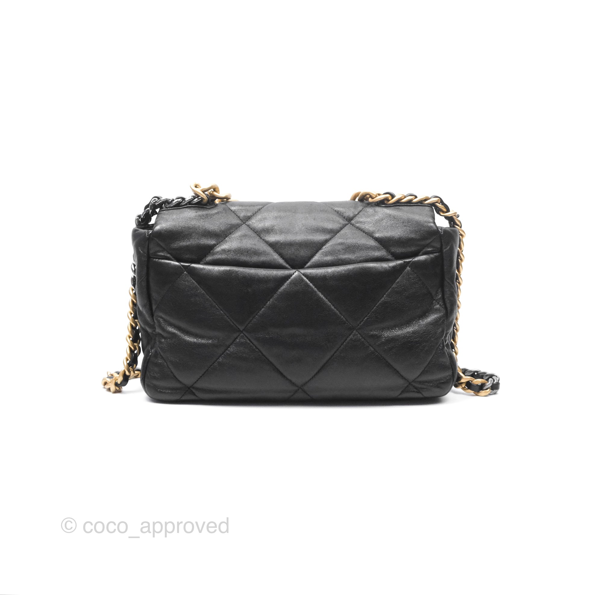 Chanel 19 Medium Handbag Black Goatskin Leather with Mixed Hardware - Luxury Designer Shoulder Bag for Women, Perfect for Work, Evening Events & Everyday Use