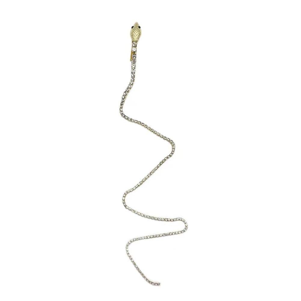 Sparkling Rhinestone Snake Hair Band for Women - Crystal Tassel Headband for Wedding, Party & Special Occasions | Elegant Hair Accessories for Long Hair
