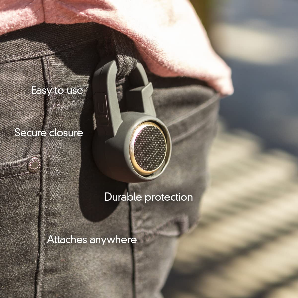 Portable Carabiner Clip for U Micro Speaker - Clear, Water Resistant & Durable Clip-On Holder - Perfect for Travel, Hiking, Backpacks & Outdoor Adventures (Speaker Not Included)