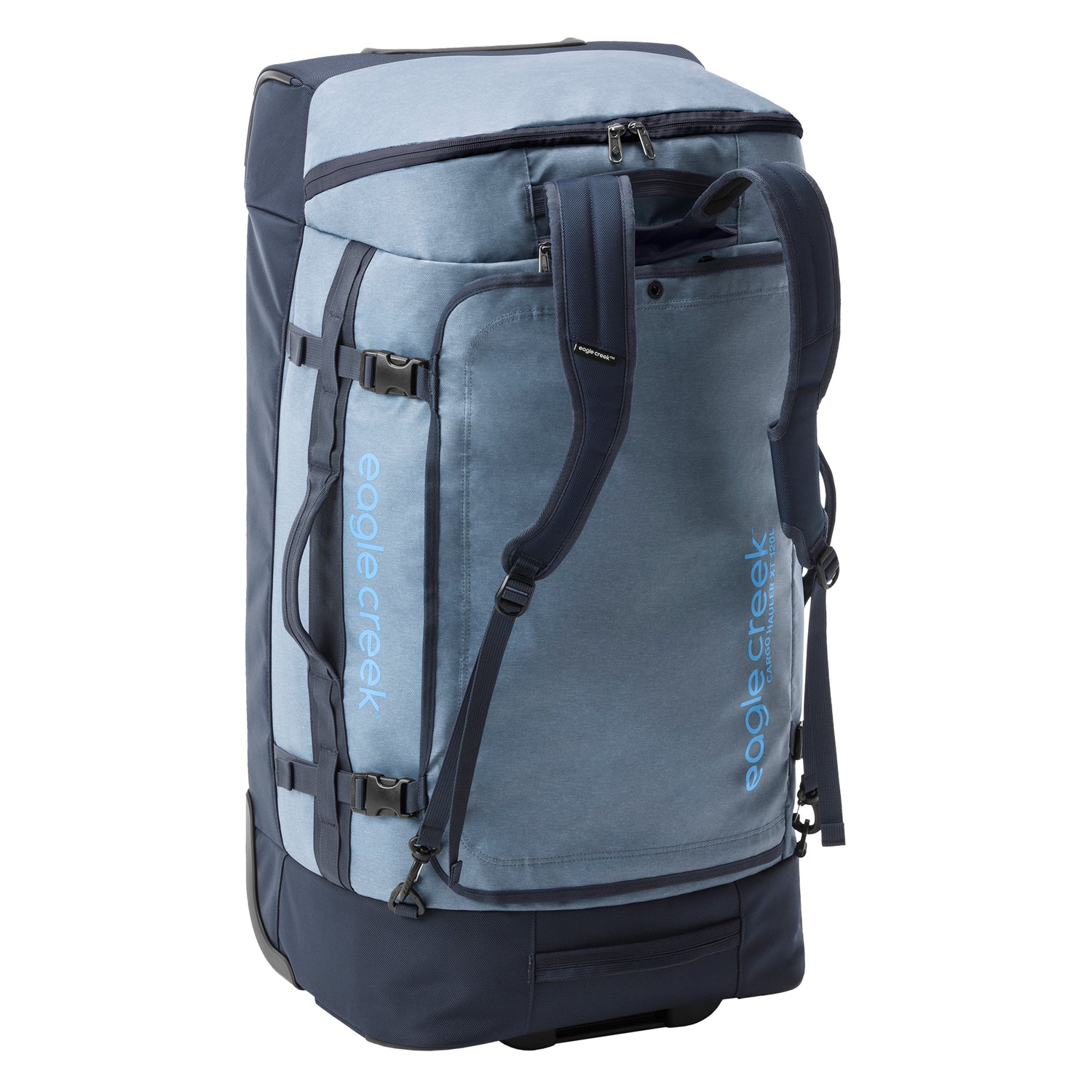 Eagle Creek Cargo Hauler XT Wheeled Duffel 32 Inch Durable Travel Bag - Glacier Blue for Adventure Travel & Outdoor Gear Storage