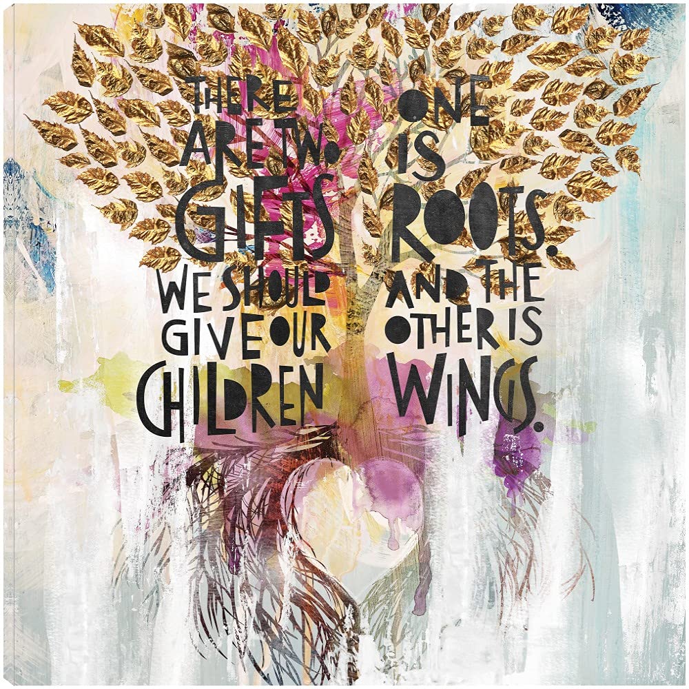 Tree of Life Canvas Wall Art - Hand Painted by Artist Nikki Chu - 37x37 Inch Ready to Hang Painting for Living Room, Bedroom, Office Decor - Nature Inspired Home Décor for Modern & Bohemian Interiors