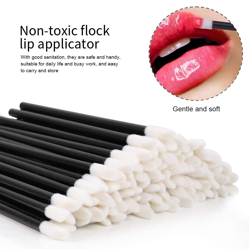 AKADO 50pcs Disposable Lip Wands & Mascara Brushes - Lipgloss Applicators, Lipstick Tester Wands, Eyelash Brushes for Makeup Artists & Beauty Salons (Multicolor) - Perfect for Professional Makeup Application, Sanitary Beauty Sampling, and DIY Cosmetic Mixing