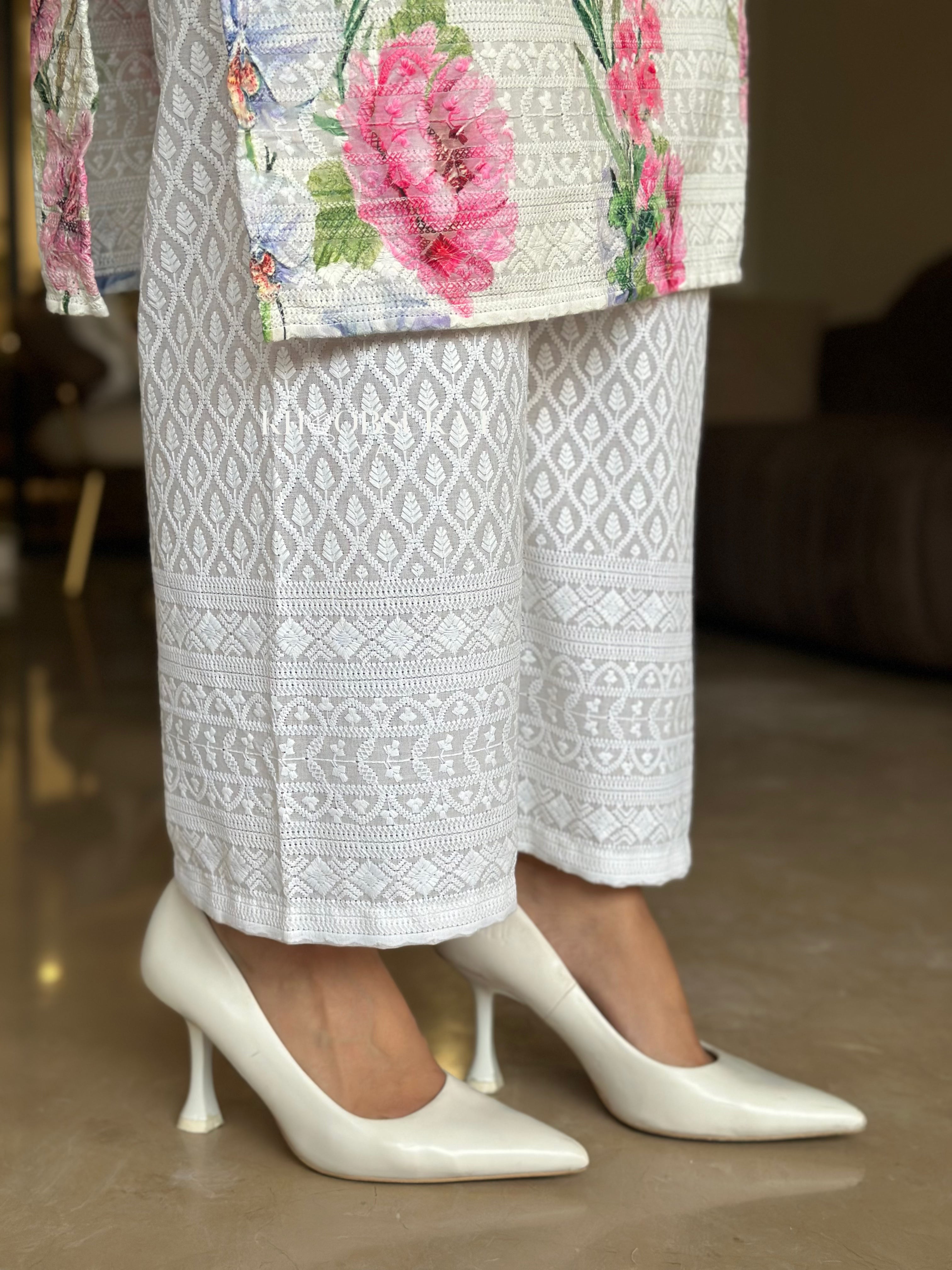 Premium Cotton White Kurta Set for Women - Soft & Comfortable Indian Ethnic Wear - Perfect for Festivals, Weddings & Casual Outings