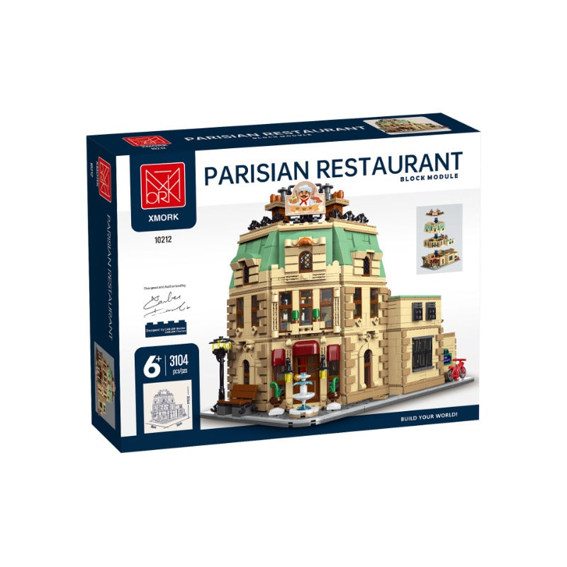 XMORK 10212 Parisian Restaurant Building Blocks Set - 3104 Pieces Creative Architecture Model Kit for Adults, Perfect Gift for LEGO Lovers (Great for Home Decoration, Office Display & Collectors)