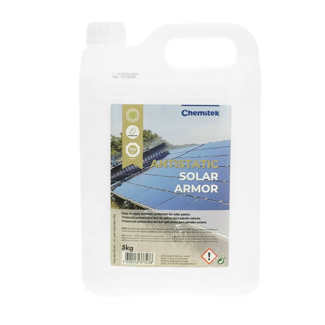 Chemitek Anti-Static Solar Panel Cleaner Kit - Protect & Maintain Solar Panels for Home & Commercial Use - Ideal for Dust, Dirt & Static Prevention