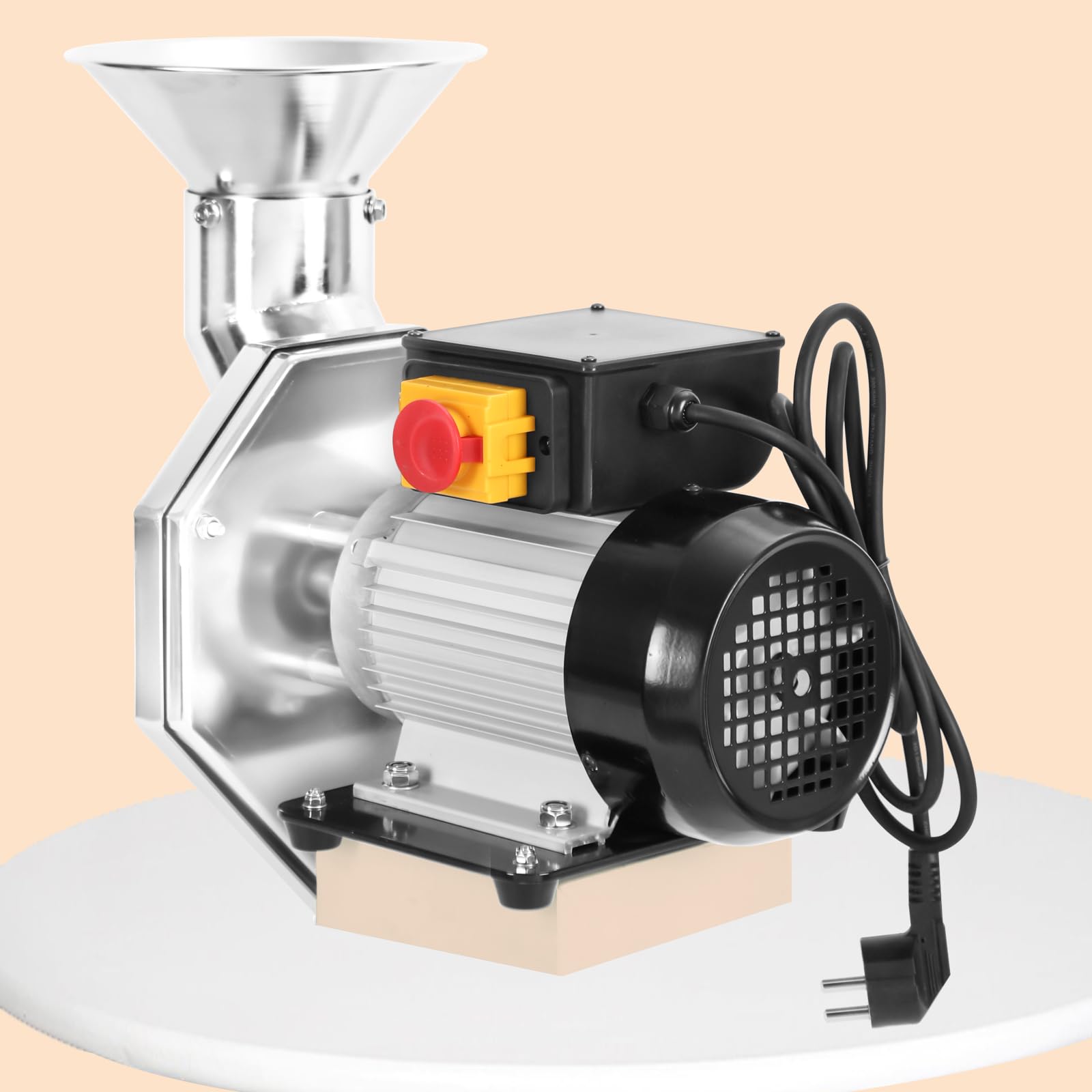 550W Electric Fruit Crusher for Apples, Pears & Potatoes - Portable Grinder for Fine Pulp - Perfect for Juice, Wine & Cider Making at Home or Commercial Use