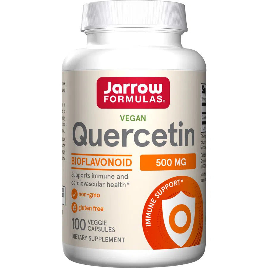 Jarrow Formulas Quercetin 500mg Supplement - Antioxidant Support for Immune Health & Allergy Relief - Daily Wellness & Seasonal Support