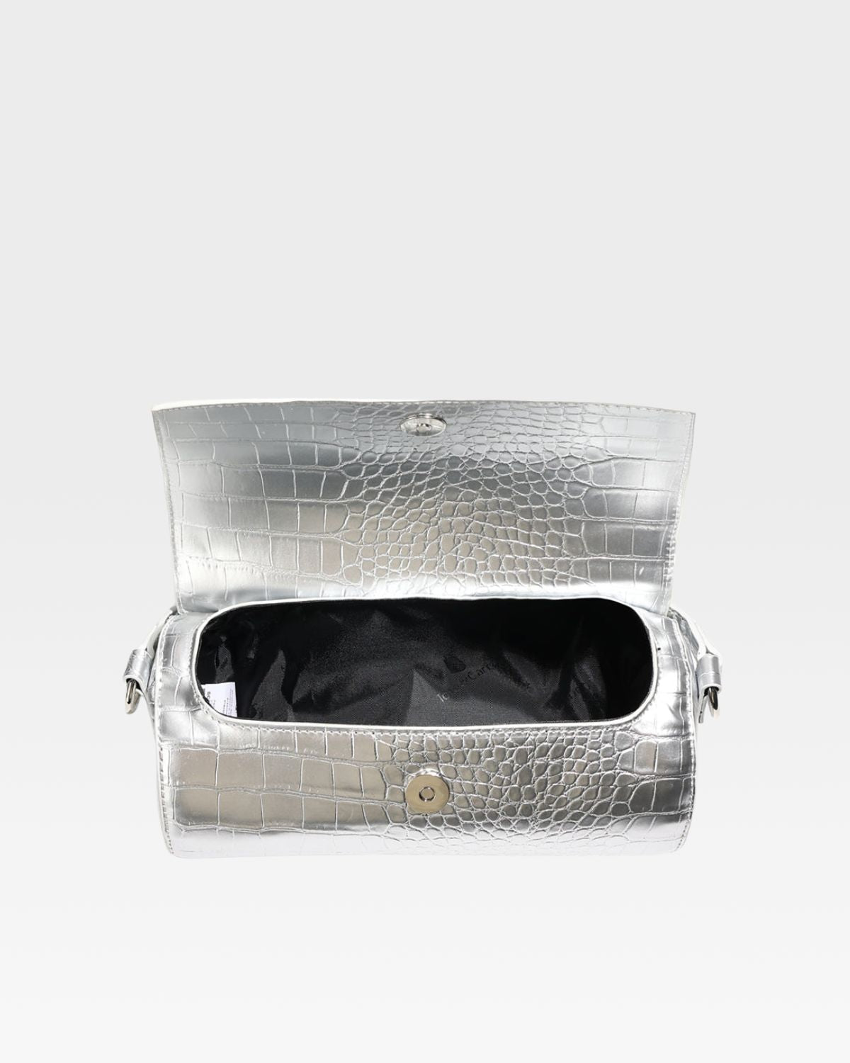 Stylish Silver Barrel Purse for Women - Trendy Crossbody Bag with Adjustable Strap - Perfect for Parties, Travel & Everyday Use