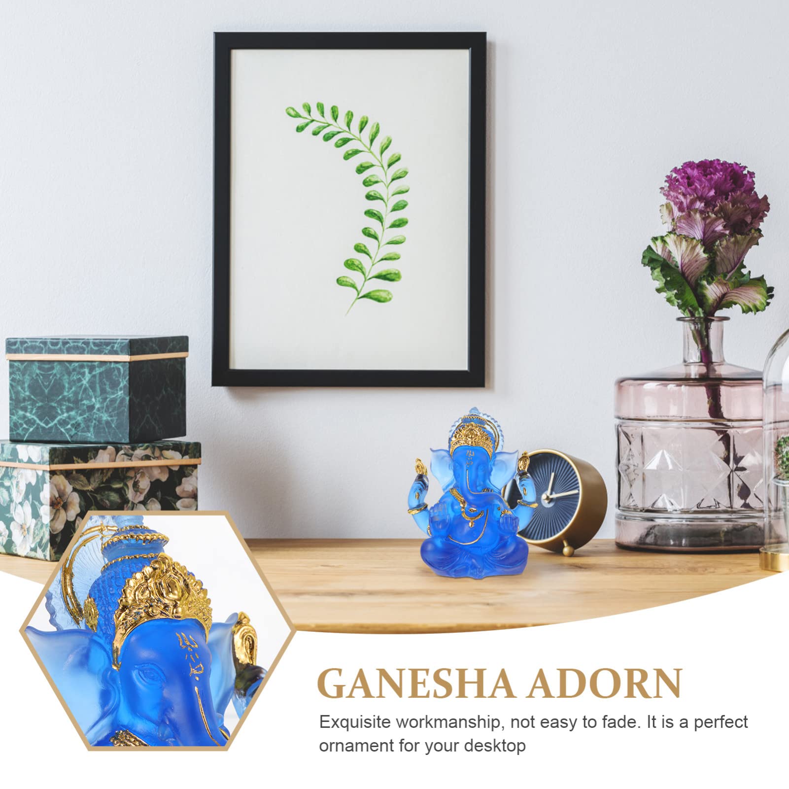 FOMIYES Elephant Statue - Handcrafted Home & Office Decor for Zen Atmosphere - Perfect for Living Room, Bedroom, or Meditation Space Decoration