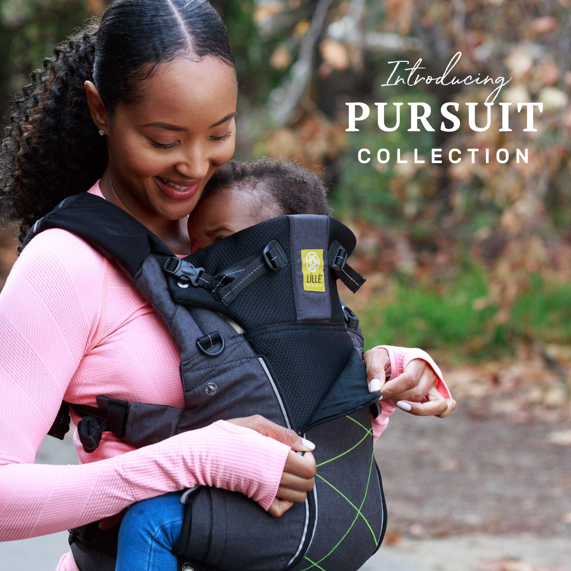 LÍLLÉbaby Pursuit All Seasons 6-in-1 Ergonomic Baby Carrier - Newborn to Toddler (7-45 lbs) with Lumbar Support & 360° Carrying Positions - Graphite Grey - Perfect for Hands-Free Parenting, Hiking, Shopping & Everyday Use