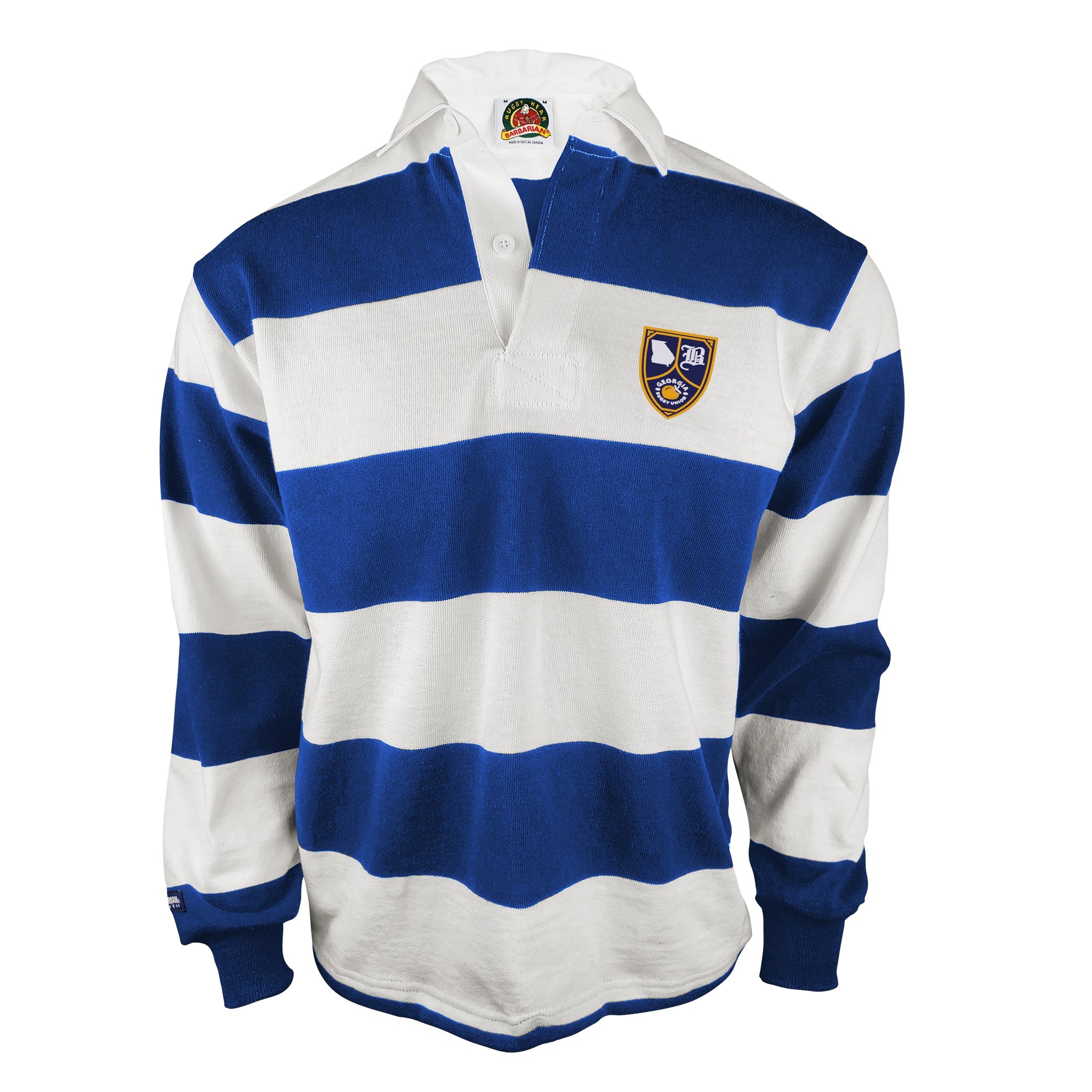 Georgia Rugby Union 4 Inch Stripe Jersey - Breathable Performance Rugby Shirt for Men - Perfect for Matches, Training & Fan Support