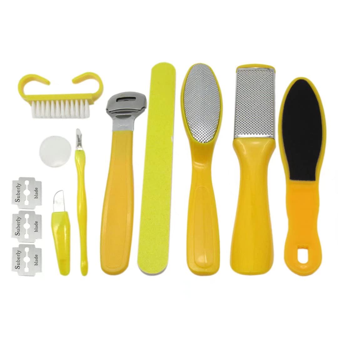 Professional Stainless Steel Pedicure Kit - Foot Care Tools for Dead Skin & Nail Care at Home