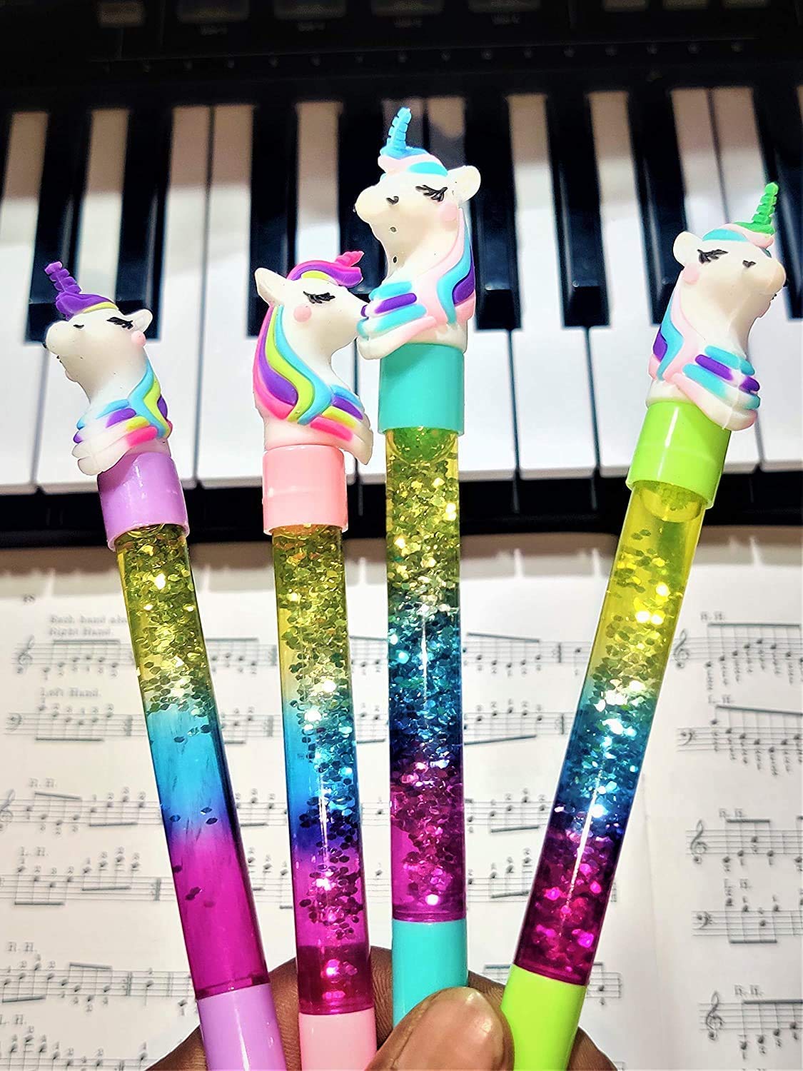 ALMOSTHERE® Unicorn Stationery Set - A5 Locking Diary with 240 Pages, Fur Pouch, Pens & Pencils - 4-Piece Educational Gift Combo for Girls - Perfect for School, Birthday Presents & Unicorn Lovers