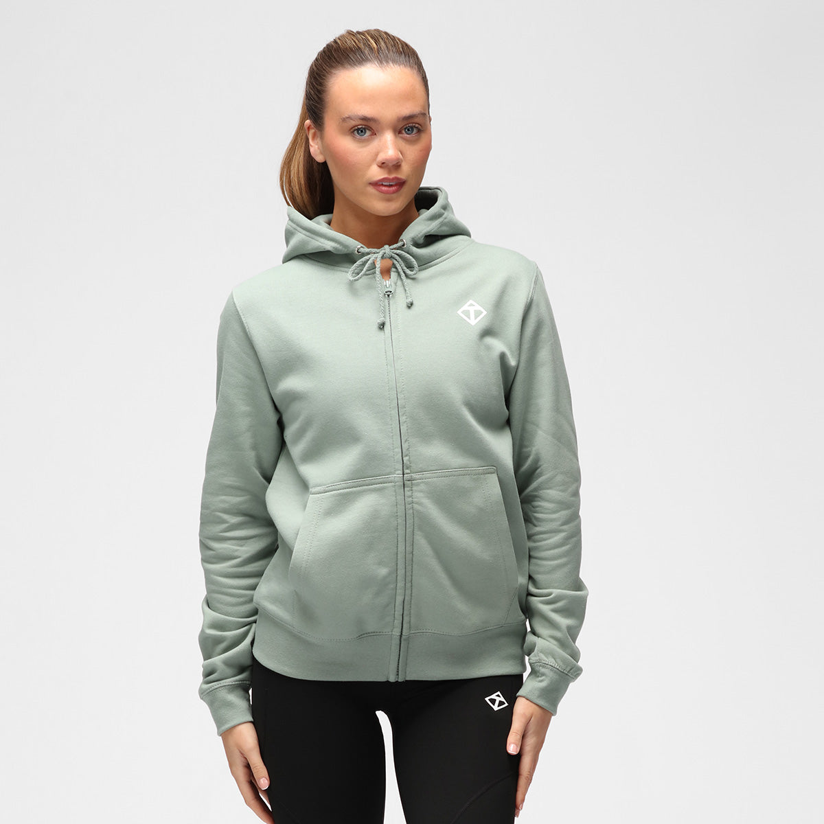 Dusky Green Diamond Women's Hoodie - Cozy & Stylish Pullover for Casual Wear, Outdoor Activities & Lounge Comfort