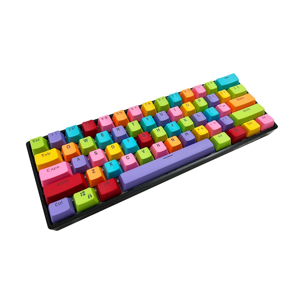 KRAKEN KEYBOARDS Rainbow Edition Kraken Pro 60% Hot-Swappable Mechanical Gaming Keyboard - RGB Backlit, Silver Switches - Compatible with PC, Mac, Xbox & PlayStation - Perfect for Esports, Streaming & Office Work