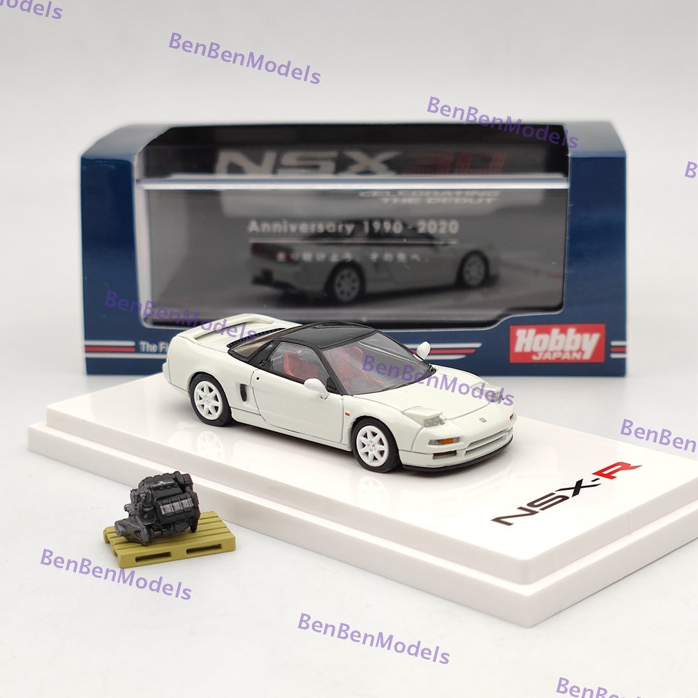 1/64 Scale Hobby Japan NSX (NA1) Type R Diecast Model Car with Engine Display - HJ642006RAW 1992 Honda NSX Collector's Item for Display & Racing Simulation