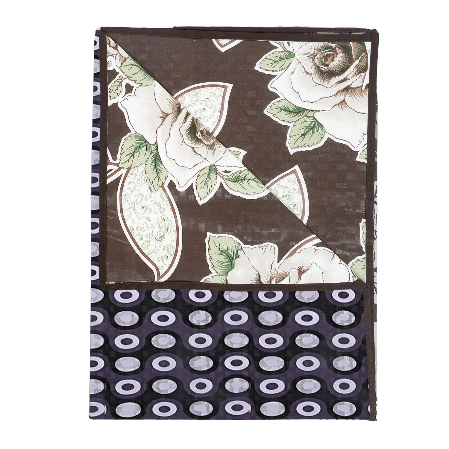 Kuber Industries 3-Layer PVC Table Mat - Oil & Waterproof, Flower Design, Cream Color (Model HS_37_KUBMART020028) - Perfect for Dining Tables, Kitchen Countertops, and Party Serving Trays