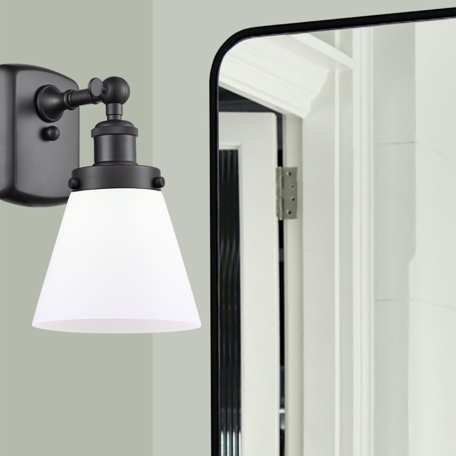 Ballston Collection 916-1W-SN-G63 Transitional Wall Sconce Light Fixture - Pewter, Nickel & Silver Finish | Perfect for Bedroom, Hallway & Entryway Lighting
