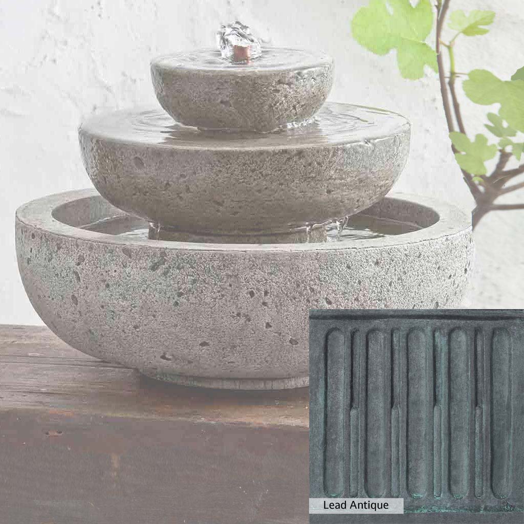 Campania International M Series Platia Outdoor Water Fountain - Elegant Garden Decor for Patio, Yard, and Landscape Design