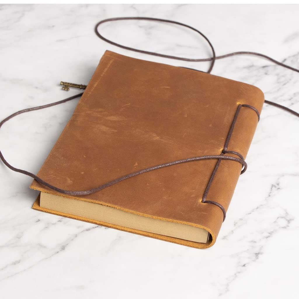 Genuine Leather A5 Notebook - Vintage Travel Journal, Sketchbook & Planner for School, Office & Stationery Supplies | Perfect for Writing, Drawing & Daily Planning (Color: D)