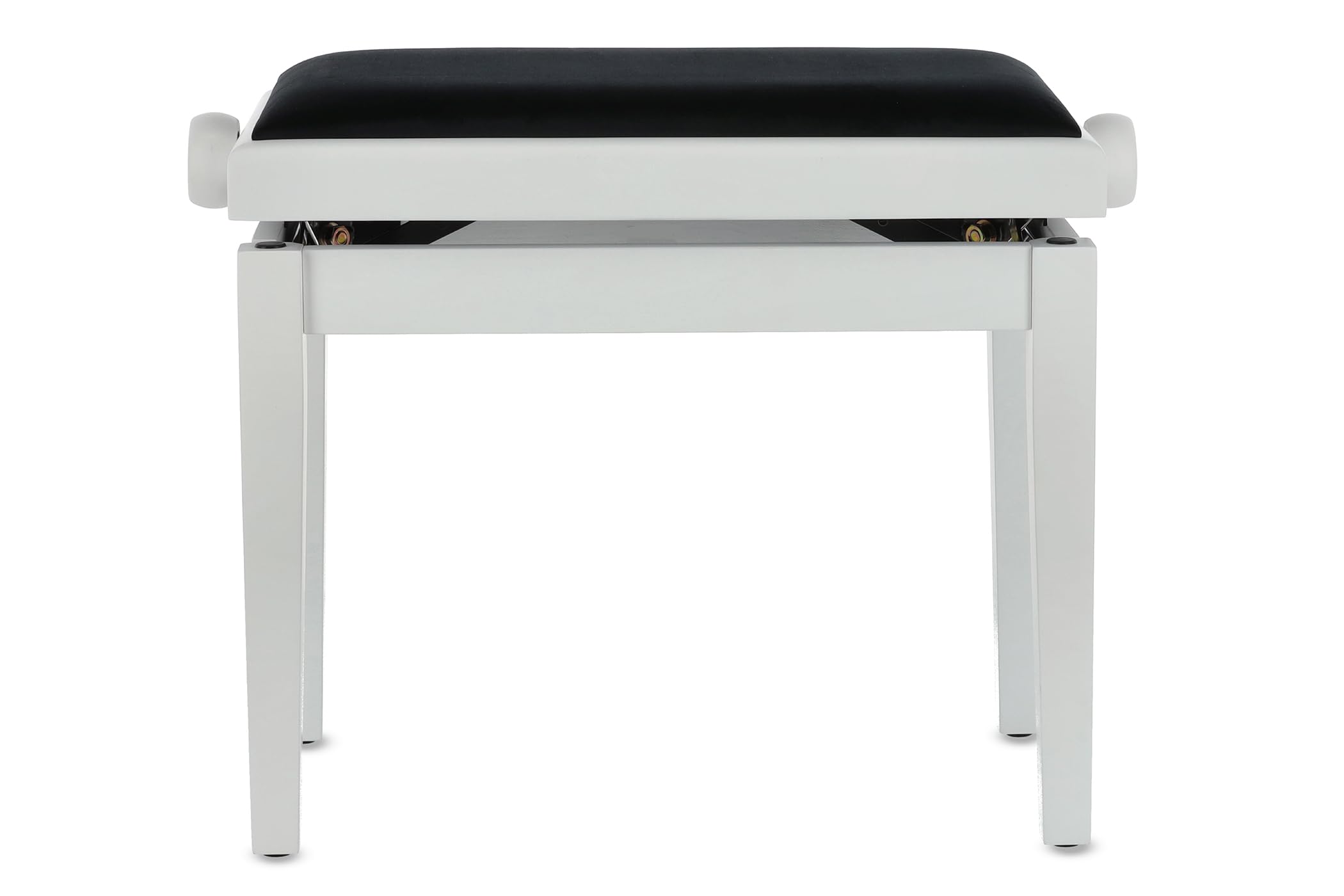 Premium Gewa Deluxe Piano Bench - Adjustable Height, White Frame with Black Seat - Perfect for Home, Studio & Concert Use