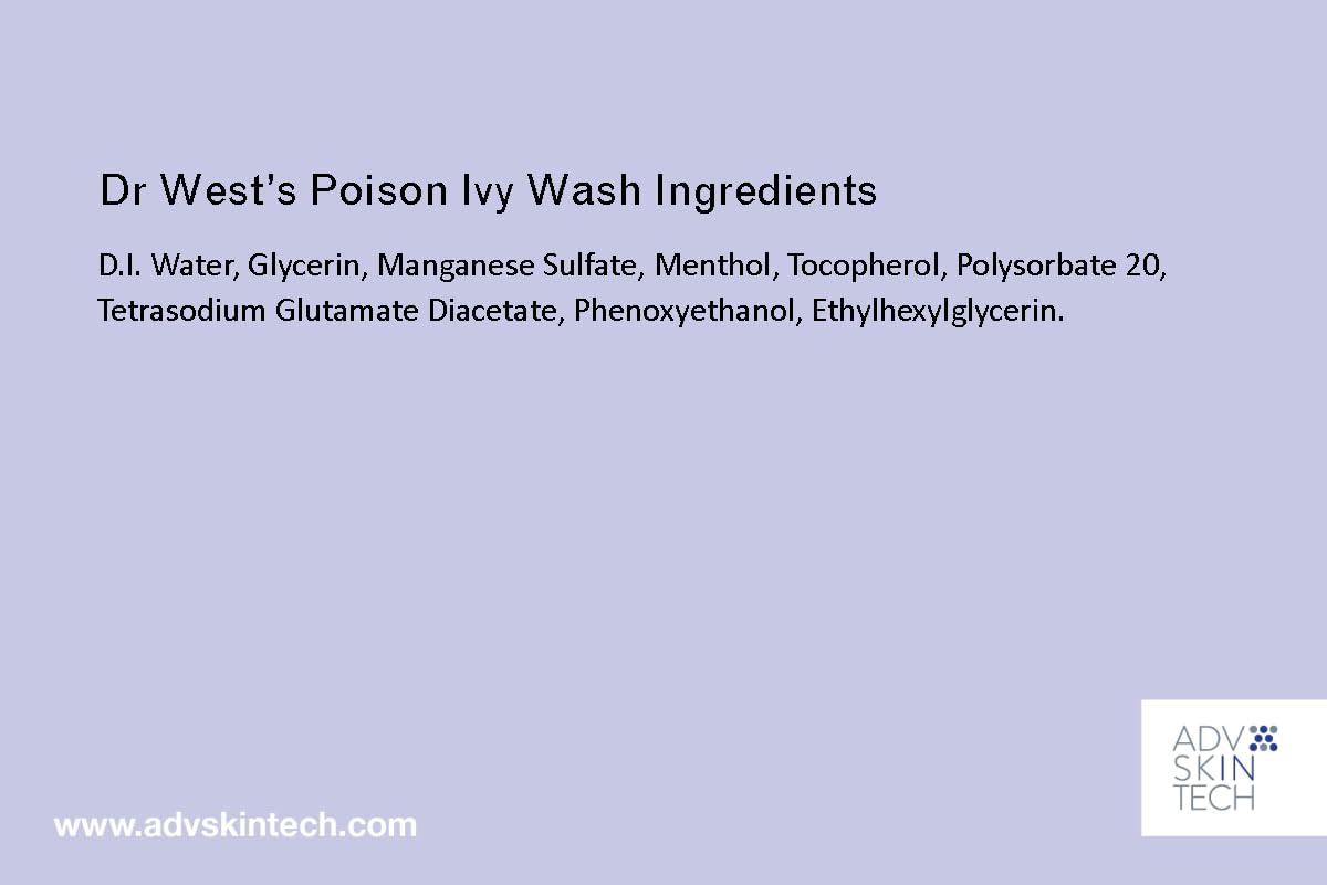 Dr. West's Poison Ivy Wash - 4oz Soothing Spray for Poison Ivy, Oak & Sumac Relief | Fast Itch Relief & Skin Protection for Outdoor Activities, Hiking & Gardening