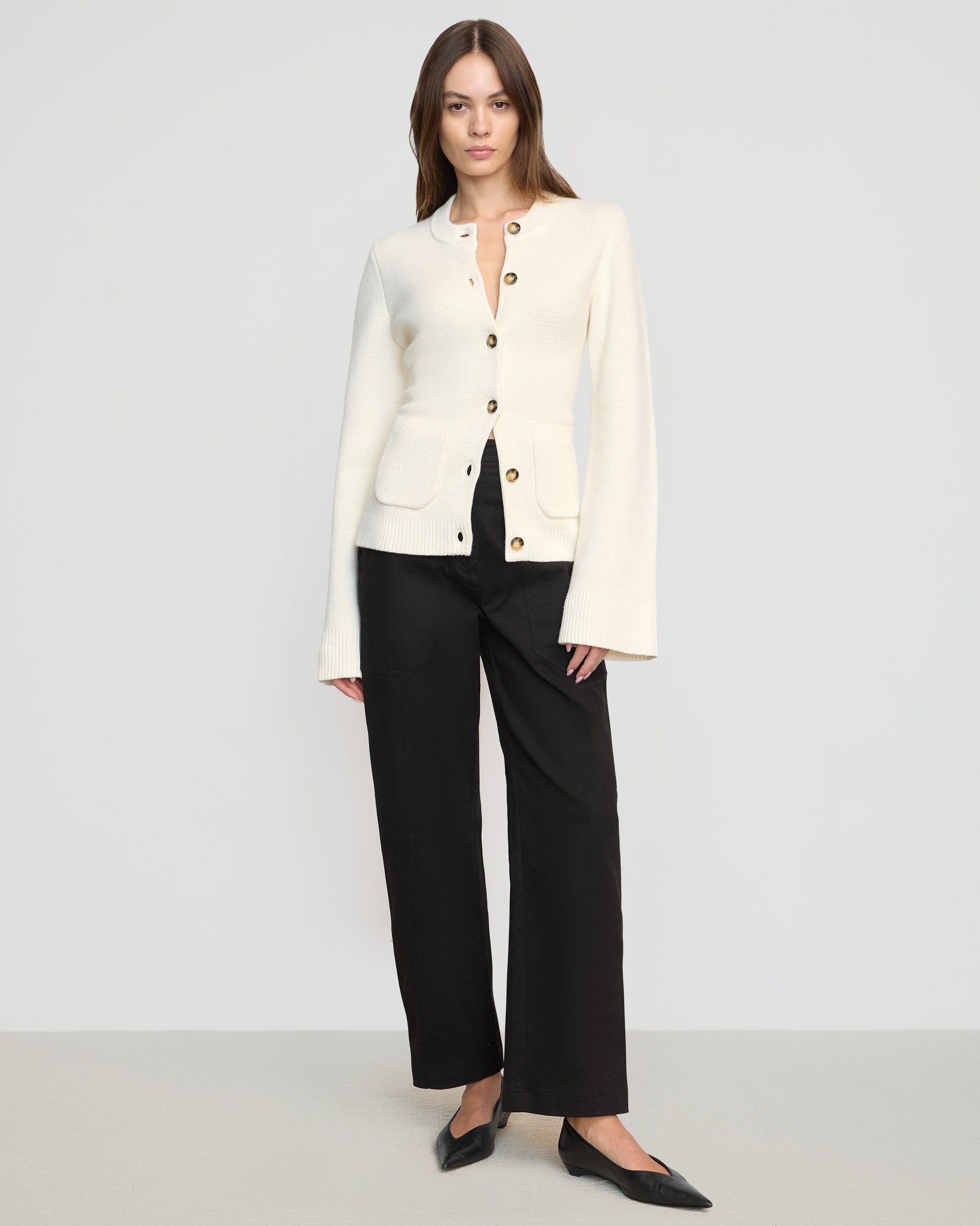 Eames Organic Cotton Wool Button Cardigan - Soft & Cozy Knit Sweater for Women & Men | Perfect for Fall, Winter & Casual Outfits