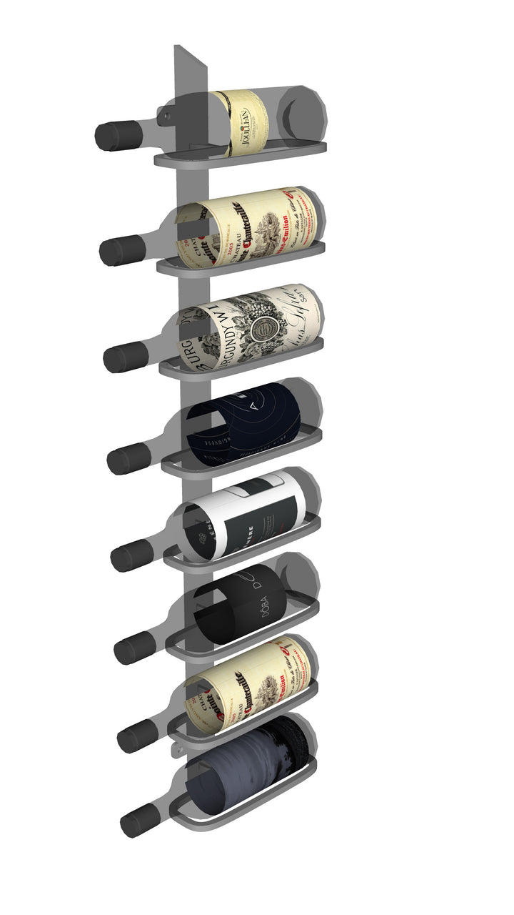 Urban Ironcraft Wall Mounted Wine Rack - Single Bottle Display with Label-Facing Blade Series | Perfect for Kitchen, Dining Room & Home Bar Organization