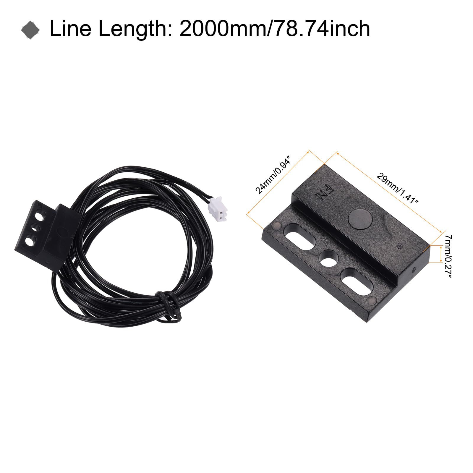 Meccanity Ice Full Switch Sensor for Ice Maker - 200cm Line Length, Black | Compatible with Most Ice Machines | Perfect for Home, Office, and Commercial Use